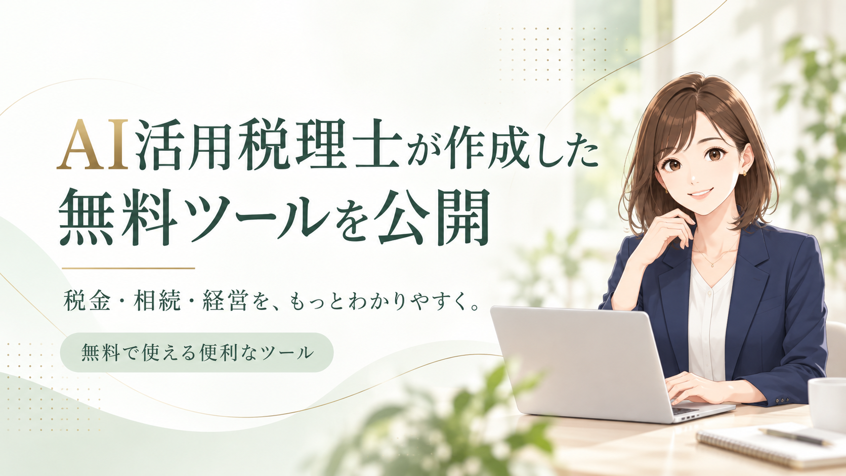 AI活用税理士が作成した無料ツールを公開｜税金・相続・経営を、もっとわかりやすく。